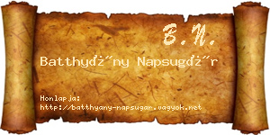 Batthyány Napsugár névjegykártya